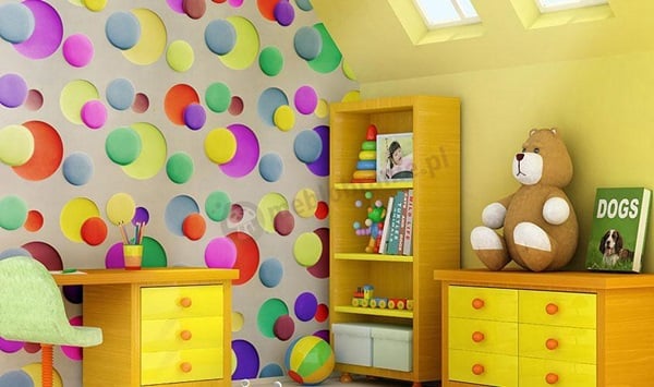 Разноцветные круги - отличные настенные украшения для детского сада