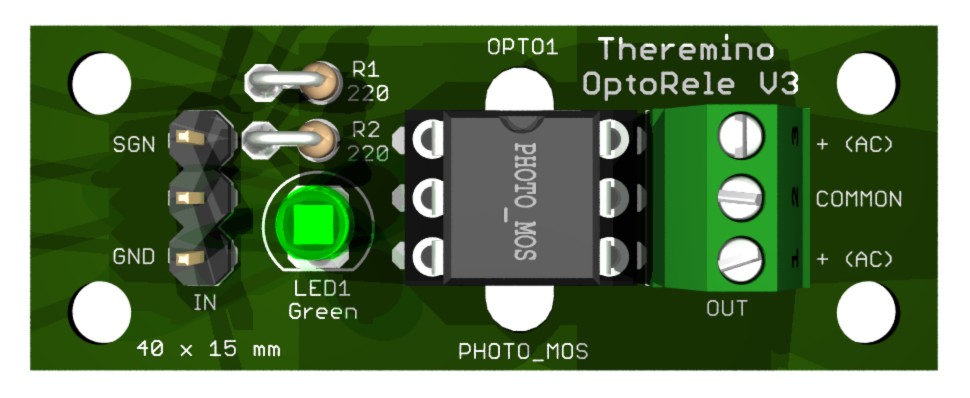 Theremino оптореле - реле спарених картина MOSFET