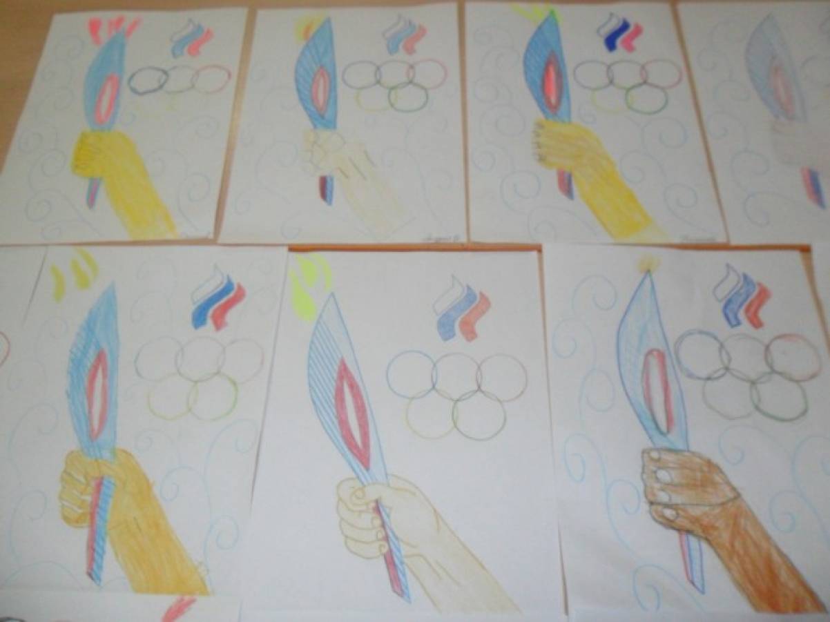 Світлана Чернова   Дитячі малюнки «Олімпійський вогонь в Чебоксарах»   Естафета Олімпійського вогню дістався до столиці Чувашії 27 грудня 2014 року
