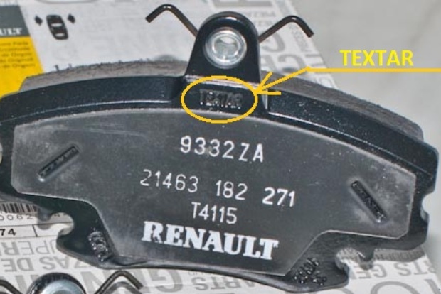 Зустрічаються Текстар і з заводу - наприклад, на Renault Logan
